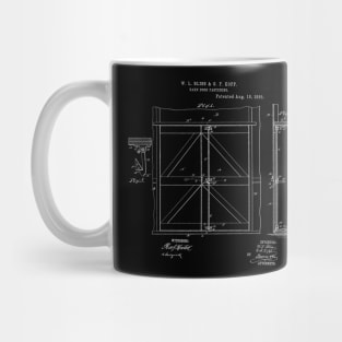 Barn Door Fastening Vintage Patent Hand Drawing Mug